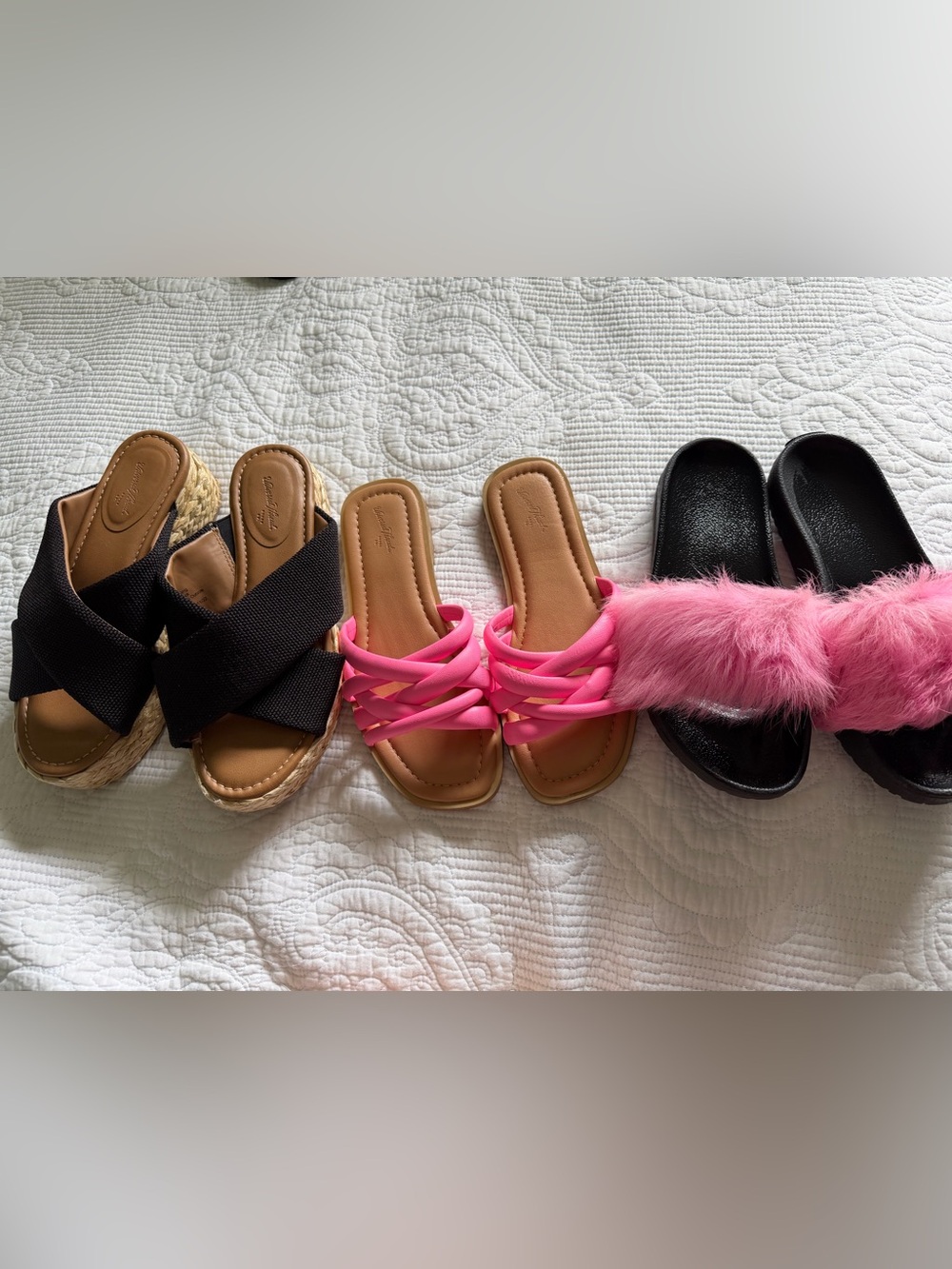 Target Women's Sandals Bundle - Black, Pink, Tan